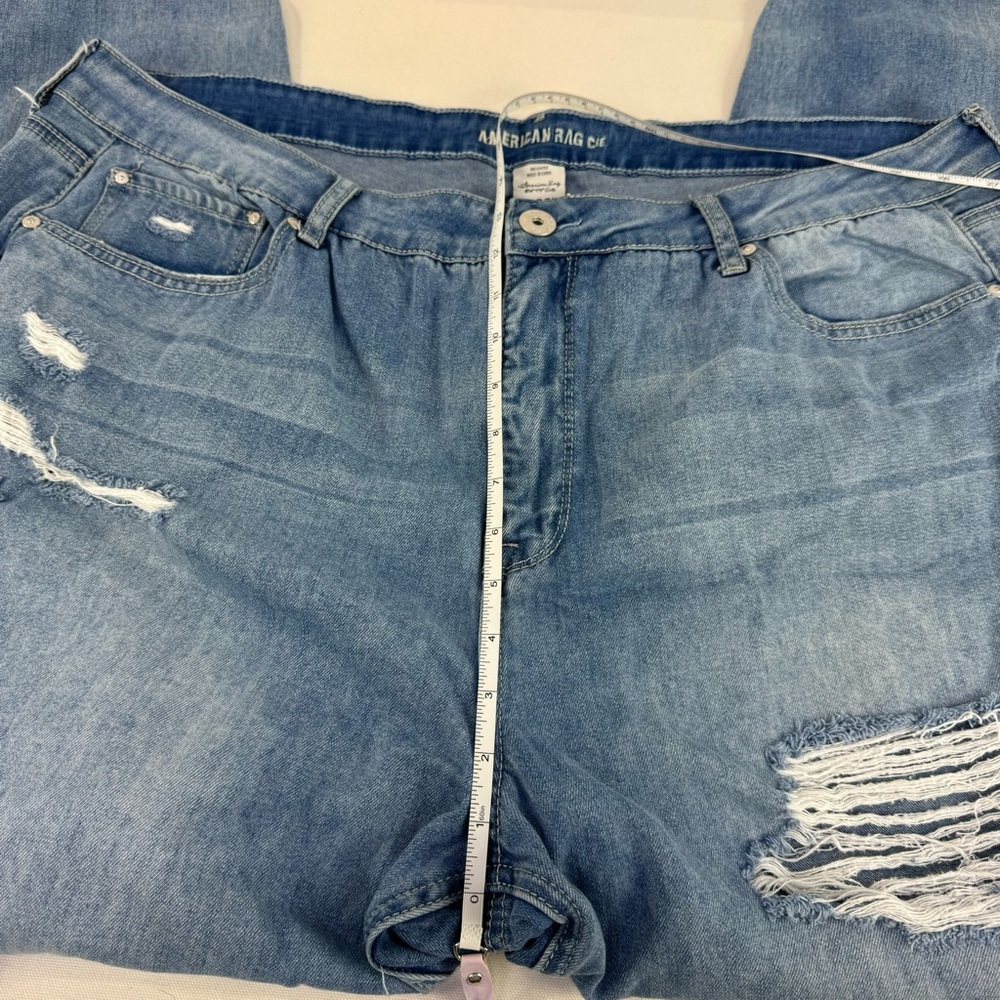 American Rag Medium Wash Distressed High Waist Jeans 22W - Picture 10 of 13